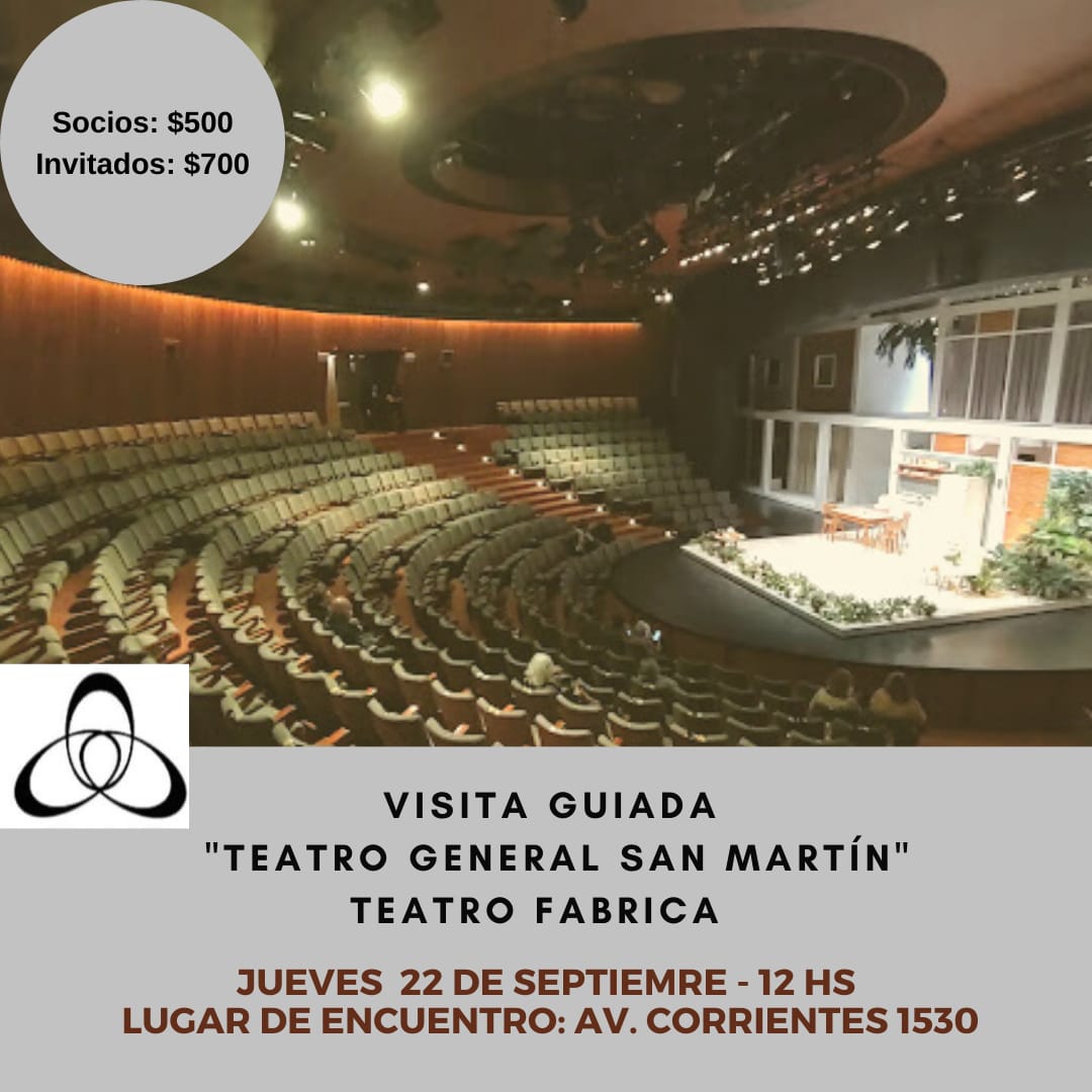 Invitación a la visita guiada al Teatro Gral. San Martín