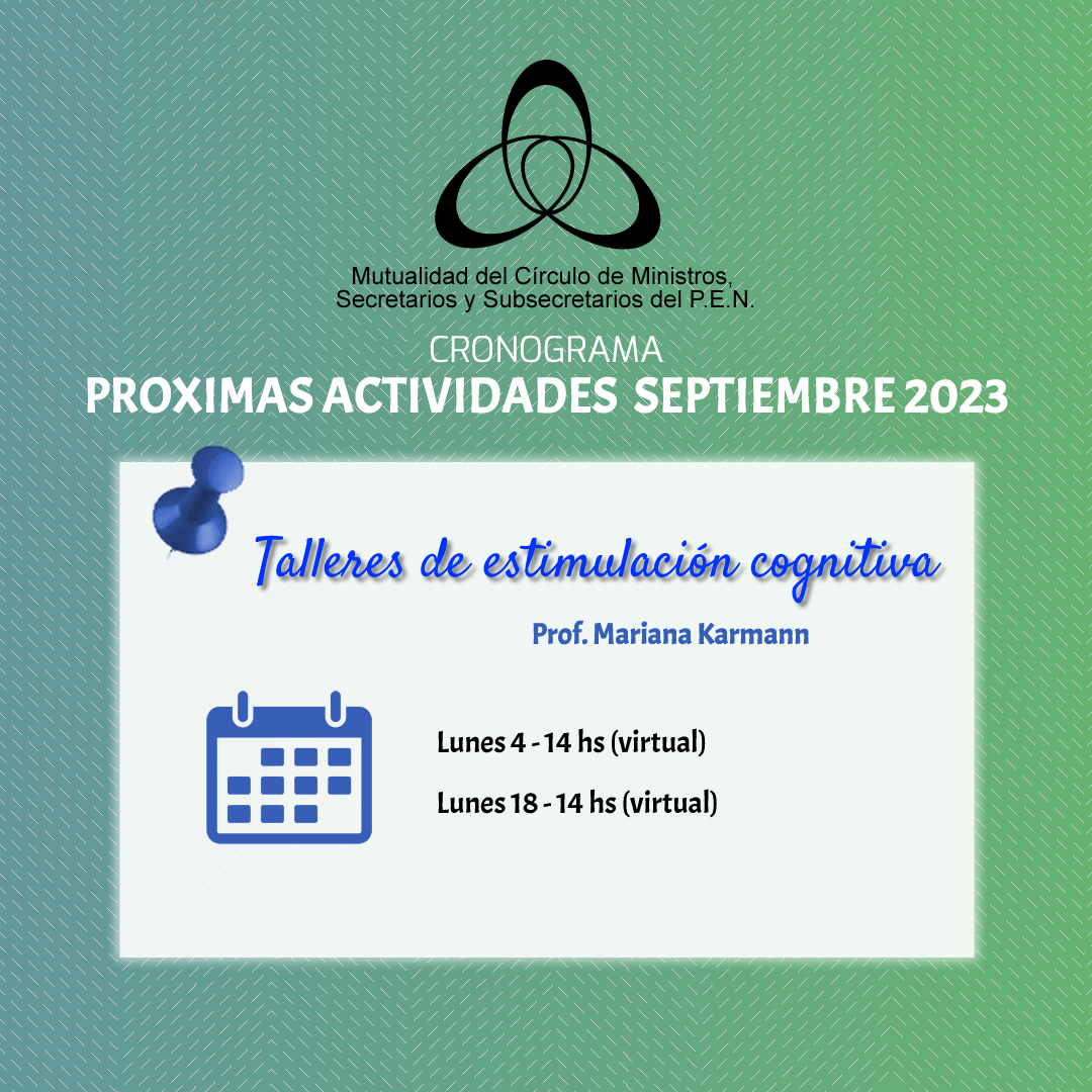 proximas actividades de talleres de estimulacion cognitiva