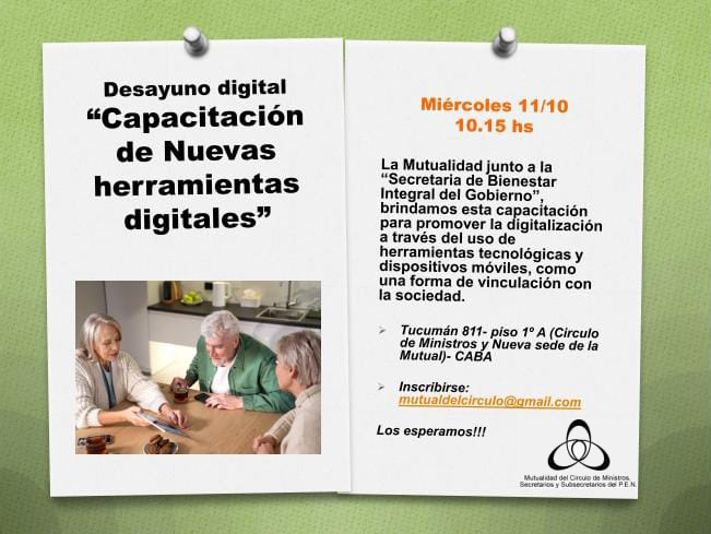 Invitacino a capacitacion de nuevas herramientas digitales